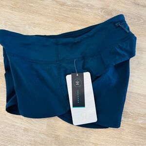 NWT Lululemon Run Speed Shorts Nocturnal Teal 4